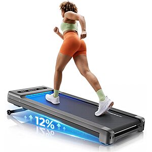 MERACH UltraWalk W60 Walking Pad Treadmill with 12% Auto Incline $197 + Free S/H