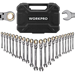 22-Piece WORKPRO SAE / Metric 72-Teeth Flex-Head Ratcheting Wrench Set $59.50 + Free S/H