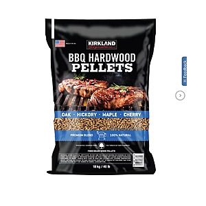 Kirkland Signature Premium Blend BBQ Hardwood Pellets, 40 lb $17.99 free shipping Costco.com