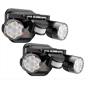 2-Count OREiN Dual-Head Adjustable Hardwired Motion Sensor LED Security Flood Lights (3500 Lumens, 3 Modes) $31.99 + Free Shipping w/ Prime or on $35+