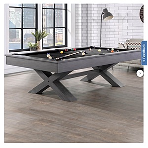 The Blake 8' Pool Table $3699.99 Black or Gray Delivery Included Costco.com