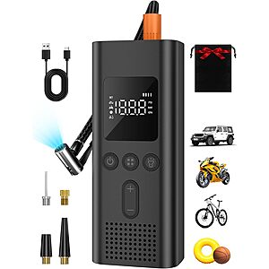AIRSURE Cordless 150PSI Tire Inflator & Portable Air Compressor from $11.99 + Free Shipping w/ Prime or on $35+