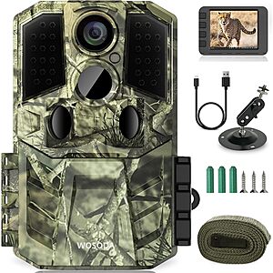 WOSODA G300 36MP 1920P Trail Camera w/ 0.2s Trigger Speed, 120° Detection & 80ft Night Vision $24.99 + Free Shipping w/ Prime or on $35+