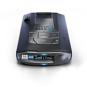 Escort MAX 360c MKII Laser Radar Detector, 360° Directional Arrows, Black | Dual-Band Wi-Fi and Bluetooth Enabled, Exceptional Range, Shared Alerts, Apple CarPlay and Android Auto