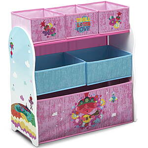 Delta Children Trolls World Tour 6-Bin Design and Store Toy Organizer $12 + Free S&H w/ Walmart+ or on $35+