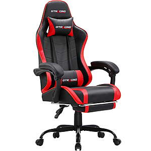 GTRACING Ergonomic GTWD-200 Gaming Chair with Adjustable Pillows and Footrest $51.60 + Free Shipping