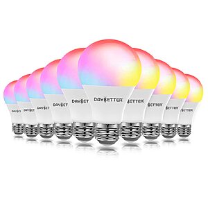 DAYBETTER Smart Light Bulbs, RGBCW  10 pack $49.99 a/c