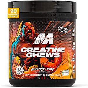 [SnS, AC] $11.54 | 90-Count MuscleTech Creatine Chews - Creapure Monohydrate Supplement at Amazon