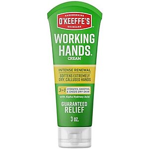 [NEW] $4.12 | 3-Oz O'Keeffe's Working Hands Intense Renewal Hand Cream at Amazon