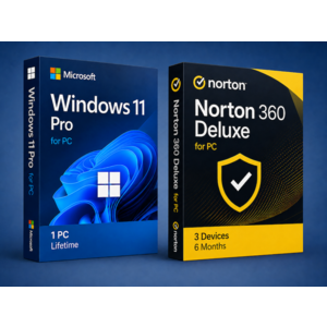 Windows 11 Pro (Lifetime) + Norton 360 Deluxe (3 Devices, 6 Months) $6.99