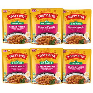 Tasty Bite Organic Channa Masala, 10 Ounce, Pack of 6, Ready to Eat, Microwavable Entree, Vegan & Gluten Free~$12.17 @ Amazon Resale