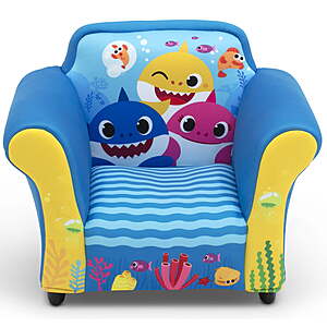 $18 - Baby Shark Upholstered Accent Chair with Sculpted Frame by Delta Children, Blue