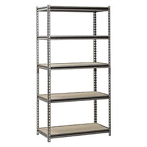 $39.60 - Muscle Rack 36"W x 18"D x 72"H Steel Shelving, 800 lbs. Capacity per Shelf; Silver