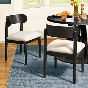 $45.60 - 2-Pack Beautiful Drew Dining Room Chair by Drew Barrymore (Rich Black or Warm Honey)