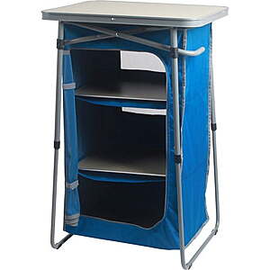 Ozark Trail 3-Shelf Collapsible Cabinet w/ Table Top (Blue, 23"L x 19"W) $18.98 + Free Shipping w/ Walmart+ or on $35+