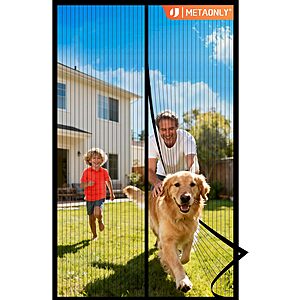 38" x 82" METAONLY Magnetic Screen Door Mesh (Black) $8.90 + Free Shipping w/ Prime or on $35+