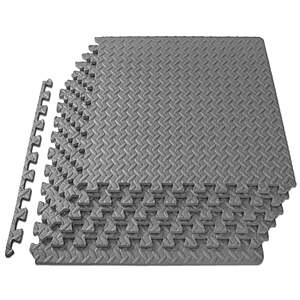 $13.20 - ProsourceFit Puzzle Exercise Mat, 1/2" Thick EVA Foam Interlocking Tiles (24 in x 24 in x 1/2 in), Grey