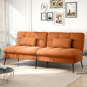 COMHOMA Cloud Comfort Convertible Futon Sofa Bed (Brown) $53.60 + Free Shipping w/ Walmart+ or on $35+