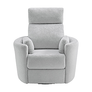 Soho Baby Nottingham Upholstered Glider Recliner Rocking Chair w/ 360° Swivel (Plush Gray or Plush White) $132 + Free Shipping