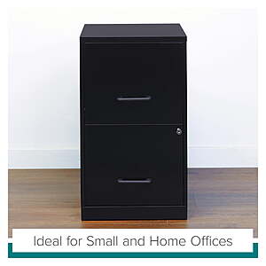 Lorell Space Solutions 18" Deep 2-Drawer Metal File Cabinet (Black) $35.20 + Free Shipping