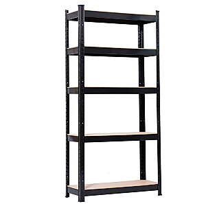 Muscle Rack 30"W x 12"D x 60"H 5-Tier Steel Shelving (Black) $26 + Free Shipping w/ Walmart+ or on $35+