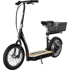 Razor EcoSmart Metro HD Seated Electric Scooter – Black, up to 15.5 mph, for Teen and Adult $219.2