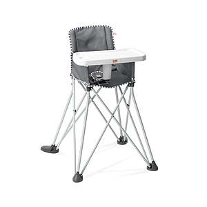 $24.00: Bright Starts Pop 'N Dine Portable High Chair, BPA Free Tray, Grey, 6 Months+