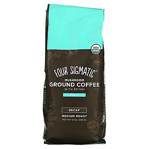 [S&S, AC] $12.00: Four Sigmatic Calm Organic Decaf Ground Coffee, Swiss Water Decaf, Chaga & Reishi (10oz Bag)