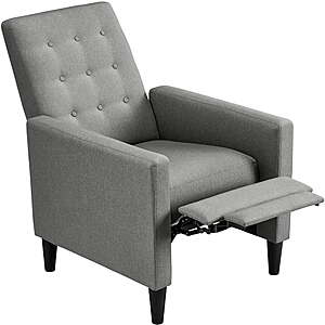 Alden Design Modern Tufted Fabric Push Back Recliner w/ Pocket Spring (Gray) $125.00 + Free Shipping w/ Walmart+ or on $35+