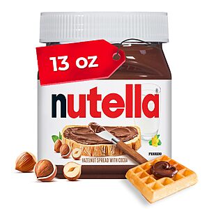 Select Accts: 13-Ounce Nutella Creamy Chocolate Hazelnut Spread w/ Cocoa $3.23 w/ S&S + Free Shipping w/ Prime or on $35+