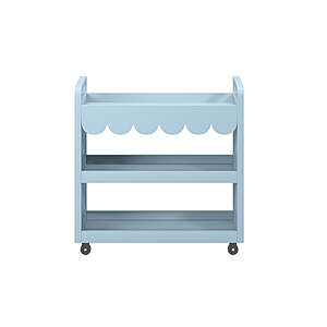 House of Happy Scalloped Edge Art Cart w/ Dual Chalkboards & 3 Shelves (Blue, Natural or White) $23.75 + Free Shipping w/ Walmart+ or on $35+