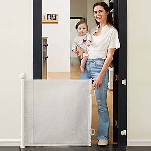 Momcozy 33" x 55"  Auto Lock Retractable Safety Gate for Babies and Pets $22 + Free Shipping w/ Walmart+ or on $35+