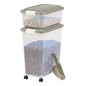 IRIS 51-Lb. Airtight Pet Food Storage Container w/ Scoop & Wheels $20 + Free Shipping w/ Walmart+ or on $35+