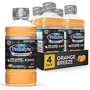 [SnS, AC] $5.19** | 4-Pack 33.8-Oz Pedialyte AdvancedCare Plus Electrolyte Hydration Drink (Orange) at Amazon ($1.30 each)