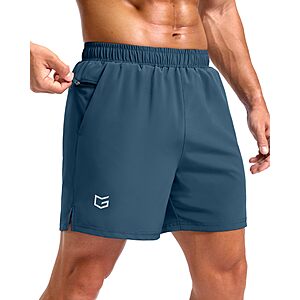 G Gradual Men's Athletic Quick Dry Shorts w/ 2-Pockets & 2-Zipper Pockets (5"/7"/9" Inseam, size S-3XL, various colors) $12.99 + Free Shipping w/ Prime or on $35+