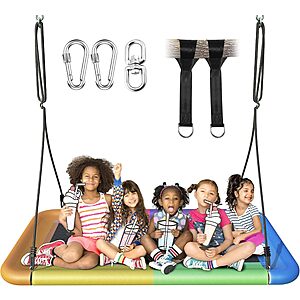60" Everyfun Rectangle Platform Tree Swing w/ 700-lb Capacity (Multicolor) $41.99 + Free Shipping