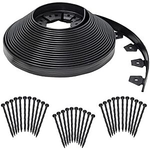 $18.06** | EasyFlex No-Dig Landscape Edging Kit - 100 ft., Black at Amazon