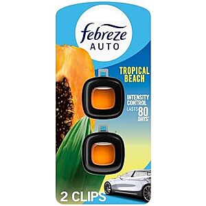 [SnS, AC] $3.17 | 2-Count Febreze AUTO Air Freshener (Tropical Beach) at Amazon