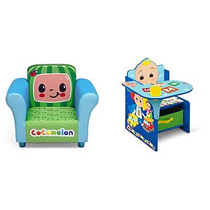 2-Piece Delta Children CoComelon Upholstered Chair and Desk w/ Storage Bin Set $38.63 + Free Shipping