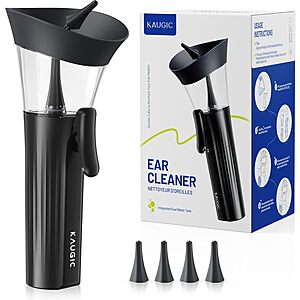 [Prime] Kaugic One-Hand Manual 2-in-1 Ear Wax Removal Irrigation Flushing System Kit $12.49 + Free Shipping
