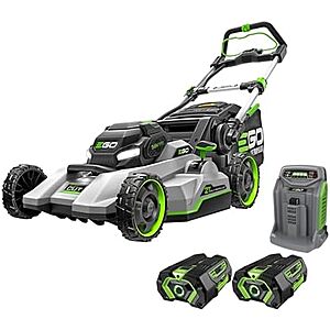 $500.79** | EGO Power+ Electric Lawn Mower, Includes (2) 56V 4.0Ah Batteries and Rapid Charger – LM2132SP-2 at Amazon