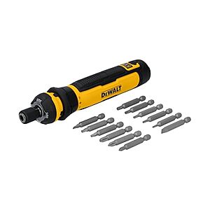 $60.83 | DEWALT 4V USB Rechargeable Cordless Screwdriver w/ 12-Piece Bit Set & LED Light (DWHT66719) at Woot!