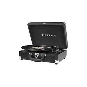 $17.15 AC PRIME WOOT FS (NEW) Victrola Vintage 3-Speed Bluetooth Portable Suitcase Record Player with Built-in Speakers & Upgraded Turntable Audio Sound