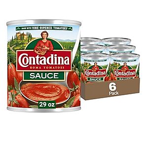 [SnS, AC] $6.65** | 6-Pack 29-Oz Contadina Roma Tomato Style Tomato Sauce at Amazon