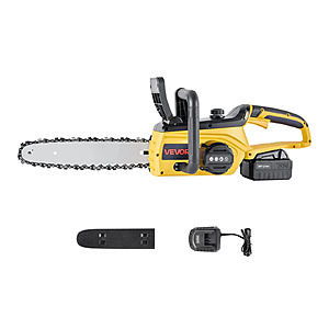 VEVOR Cordless Chainsaw, 20V 12-Inch Brushless Chainsaw Battery Powered $72.27