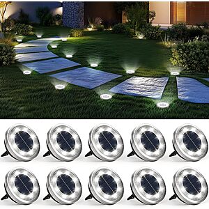 [Prime] 10-Pack SOLPEX Solar Ground Lights Outdoor Waterproof (Cool White) $14.39 + Free Shipping