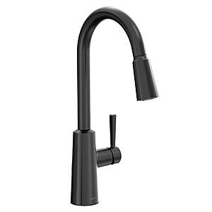 Moen Riley Matte Black Pulldown Kitchen Faucet w/ Power Boost $98.63 + Free Shipping