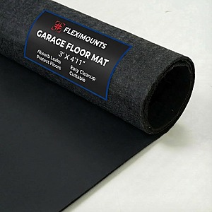 4'11" x 3' FLEXIMOUNTS Quick-Dry Slip-Resistant Garage Floor Mat w/ PE Backing $15.53 + Free Shipping w/ Prime or on $35+