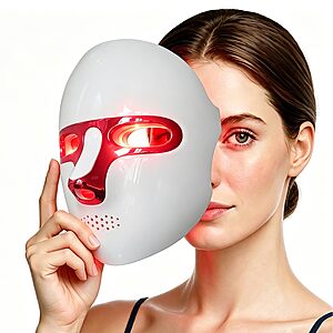 SUNTUE Glow 4D Wireless Red Light Therapy Mask for Face, 450 LEDs Full-Face Coverage $39.99