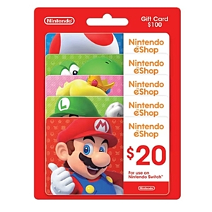 [SAM'S CLUB] Nintendo eShop $100 muti-pack gift card ($79.98)